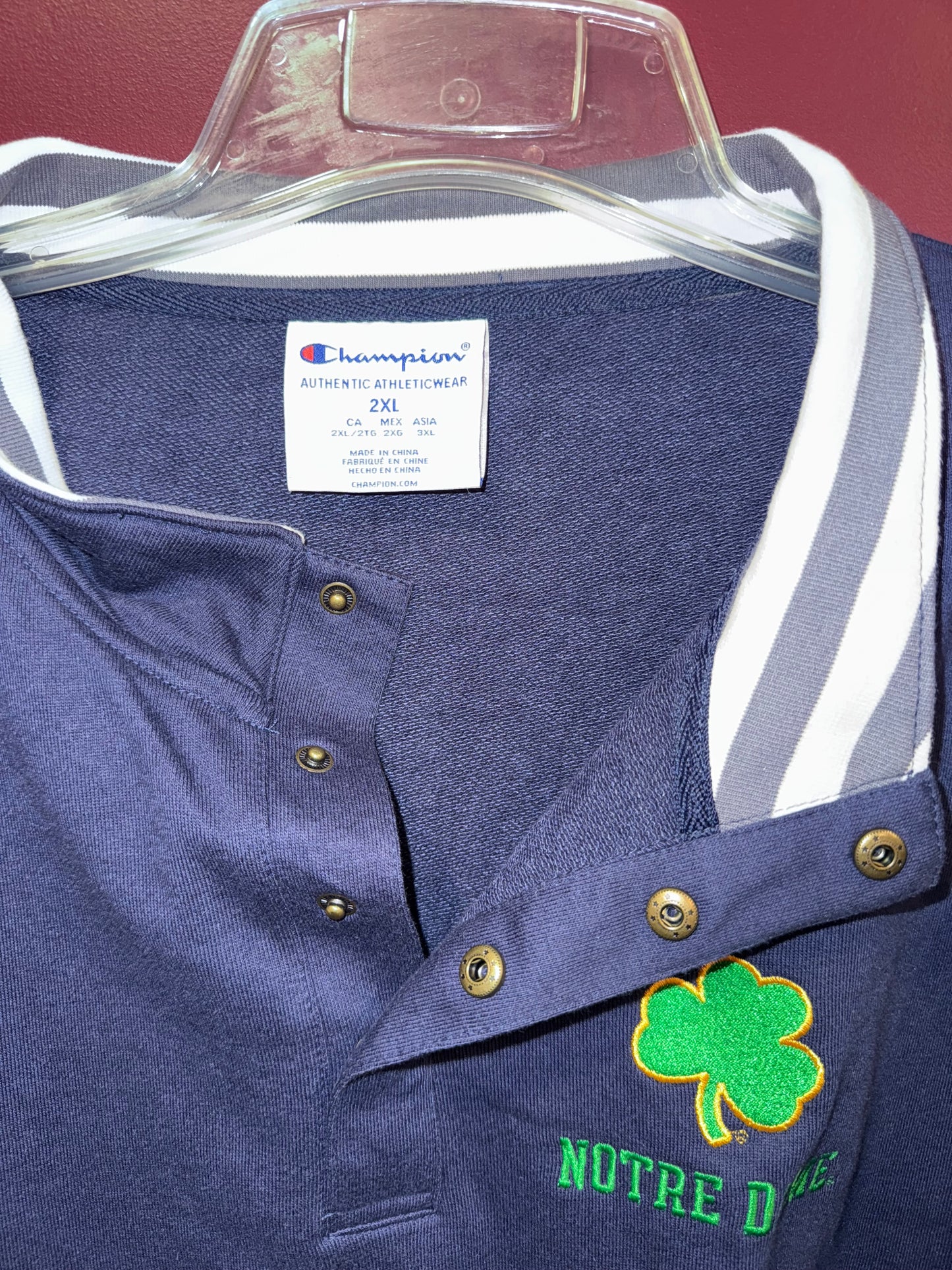 Notre Dame Champion Button Up (2XL)